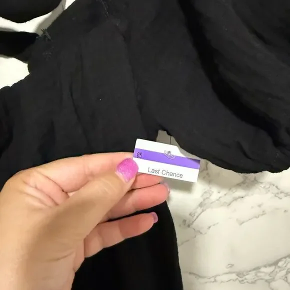 Princess Polly Black Puff Sleeve Mini Sundress Size 2 - Picture 4 of 7